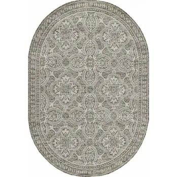 Koberec Kusový koberec OVÁL Flat 21193 ivory/silver/grey - Ovál 200 x 290 cm - doprava zdarma