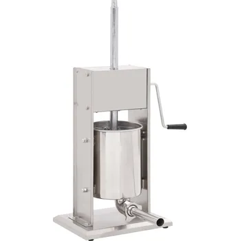 Kuchyňské náčiní vidaXL Ruční plnička klobás stříbrná 10 l nerezová ocel [50964]