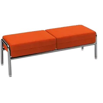 Sedací souprava BARCELONA - lavice, látka, BONDAI BN 3012 oranžová, podnož chrom