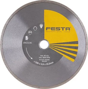 Řezný kotouč 230mm plný diamantový kotouč FESTA 21223