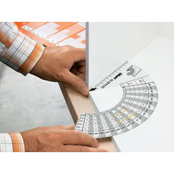 Nábytkové kování BLUM 65.5810.01 Pythagoras šablona pro řešení úhlových závěsů (BLUM 65.5810.01 Pythagoras šablona pro řešení úhlových závěsů)