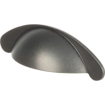 Nábytkové kování Interex design Úchytka SHELL / Niklová patina 64 mm