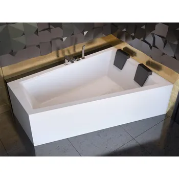 Vana BESCO - Asymetrická vana INTIMA DUO - Nožičky k vaně - Bez nožiček, Rozměr vany - 170 × 125 Způsob provedení - Pravé VANINTID17P