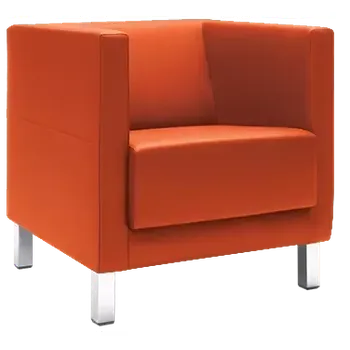 Sedací souprava VELA - 1H, křeslo, koženka SL 24 - koženka oranžová