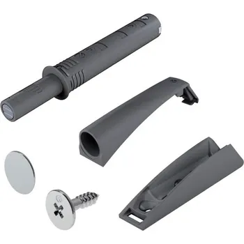 Nábytkové kování IF K-Push krátký s magnetem a adaptérem šedý (IF K-Push krátký s magnetem a adaptérem šedý)