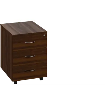 Zásuvkový kontejner EKC 1 - 00 kontejner pojízdný, 3-zásuvkový, deska 18 mm, centrální zámek, ořech královský