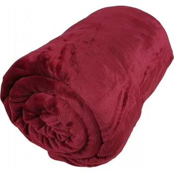 Krycí plachta ČESKÝ VÝROBCE Deka přikrývka Fleece mikrovlákno 150x200 cm vínově červená