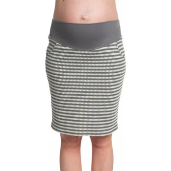 Těhotenská sukně Torell. Těhotenská sukně Mola krémová s proužkem bavlněná Velikost: XL