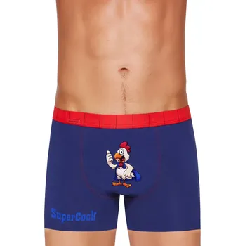 Boxerky Pánské boxerky Fun 17/1-19/E215 kohout FABIO Barva: Modrá, Velikost: M