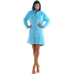 Dámský župan s kapucí na zip 3/4 Siena 3856 Světle modrá - Vestis světle modrá S