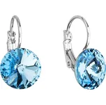 Náušnice modré Rivoli se Swarovski Elements Aqua 12 mm