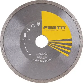 Řezný kotouč Kotouč diamantový FESTA plný 150x2.6x22.2mm 21215