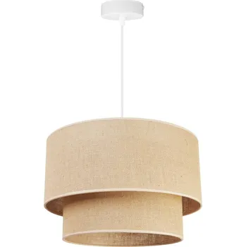 Závěsné svítidlo Juta, 1x jutové stínítko, (výběr ze 2 barev konstrukce), (fi 40cm)