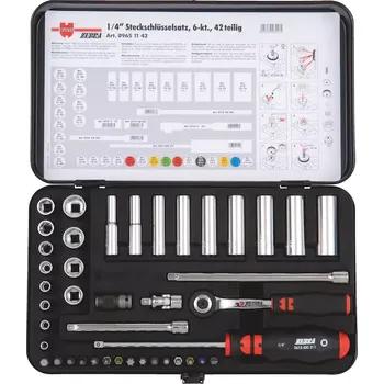 Gola sada WURTH GOLA SADA NÁSTRČNÝCH KLÍČŮ 1/4" 42 ks