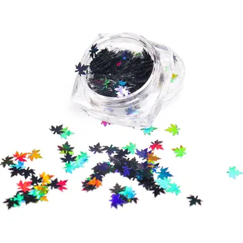 Full Beauty Dekorace: Holografické Lístky - více druhů Barva: Černá