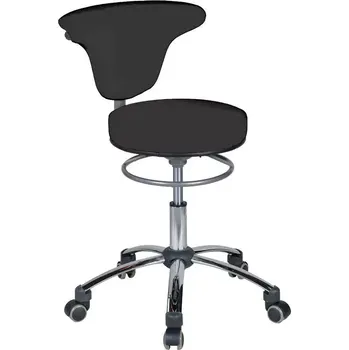 LZ 37 židle lékařská, kříž chrom, ekokůže, černá