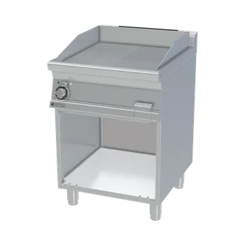 Grilovací deska 59x52 elektrická chromovaná kombinovaná s podestavbou 400 V | RM - FTLR-76ETS