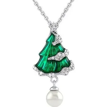 Řetízek Stříbrný náhrdelník Failo vánoční strom se syntetickou perlou MW14000N