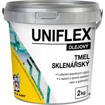 Uniflex olejový sklenářský tmel, přetíratelný, 2 kg