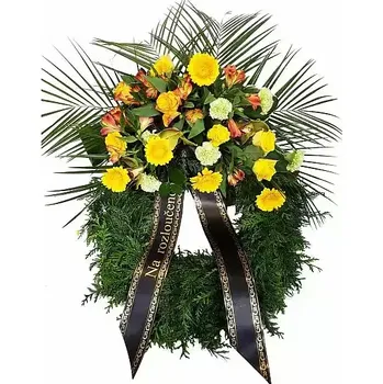 Smuteční dekorace Smuteční věnec Germínky a růže