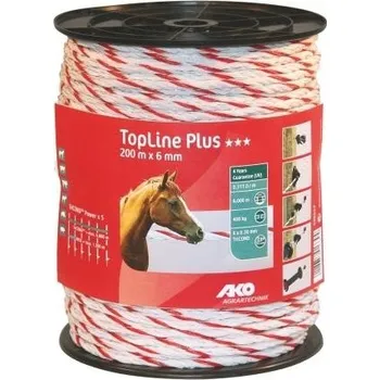 Ohradník Kerbl Polypropylenové lano pro elektrické ohradníky 6 mm TopLine Plus