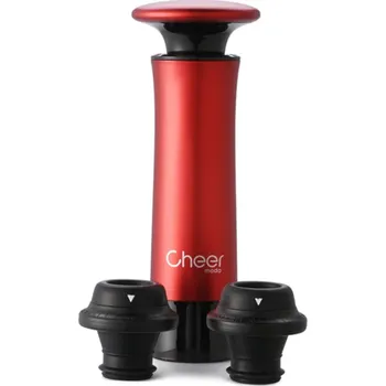 Cheer Moda, Vakuová pumpička na víno se zátkami Treeplet červená 5 dílů - Formadore