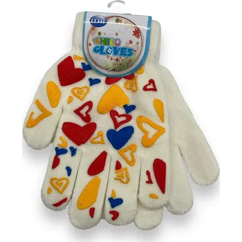 Rukavice Fashion Dívčí bílé zimní rukavice Barva: Bílá