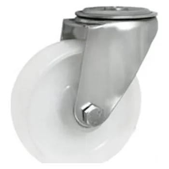 Pojezdové kolečko Polyamidové kolo 125 mm nerezová otočná vidlice ZABI