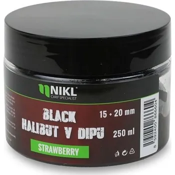 KAREL NIKL - Pelety Black Halibut v dipu Jahoda 15 + 20 mm 250 g