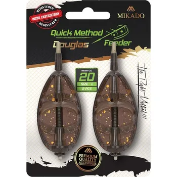 Krmítko pro ryby 2ks - Krmítko Mikado Quick Method Feeder Douglas Vel. L Hmotnost 30gr