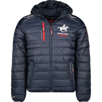 Dámská softshellová bunda Pánská Prošívaná Bunda s Kapucí Geographical Norway Brick Barva: Modrá, Velikost: S