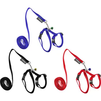 Postroj pro psa Nylonový postroj s vodítkem pro morčata FLAMINGO 1,2m (MIX BAREV)