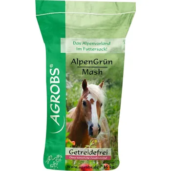 Krmivo pro koně AGROBS - ALPENGRÜN MASH – BEZOBILNÝ ALPSKÝ MASH Váha: 15kg