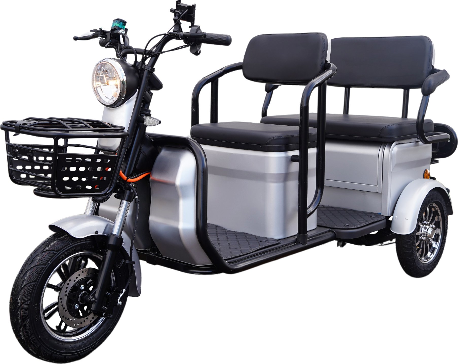 Elektrická tříkolka pro seniory Eroute ST-07 Tech Barva: Stříbrná (bez řidičského průkazu)