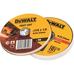Řezný kotouč na nerezovou ocel 115x1,0x22,2 ( 10ks v plechovce) DeWALT DT3506