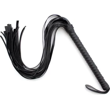 LateToBed BDSM Line 7 Rivet Flogger 70cm Black