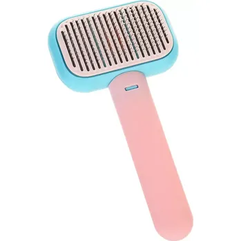 Kartáč pro zvířata Kartáč na kočky a psy s nůžkami na drápky Růžová