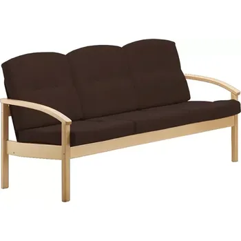 Sedací souprava RO - 03 trojkřeslo čalouněné látkou Bora, dřevěné BORA 74 - látka tm.hnědý melír