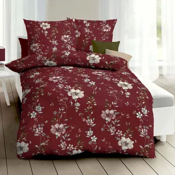 Povlečení Kaeppel | Flanelové povlečení Flavia burgund 140x200, 70x90