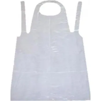 Jednorázová zástěra, bílá, 80 x 125 cm