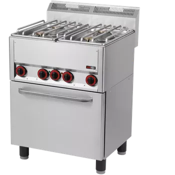 Sporák Sporák kombinovaný s horkovzdušnou elektrickou troubou GN 1/1 - 4x hořák | REDFOX - SPT 60 GLS