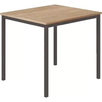 Jídelní stůl JS 80 jídelní stůl, kovová podnož černá, deska 18 mm, 800x800 mm, dub bardolino