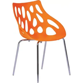 Jídelní židle SAMUEL židle plastová, oranžová