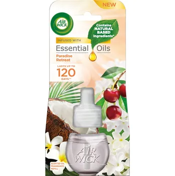 Osvěžovač vzduchu Air Wick Essential Oils Paradise Retreat - Rajská zahrada elektrický osvěžovač vzduchu náhradní náplň 19 ml