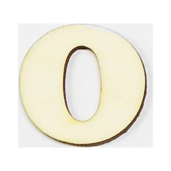 Překližka Výřez z překližky, PIS2, PÍSMENO O II.--patkové, 4,2cm, 1ks