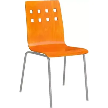 Jídelní židle NJZ - 40 jídelní židle, sedák třešeň, kostra stříbrná