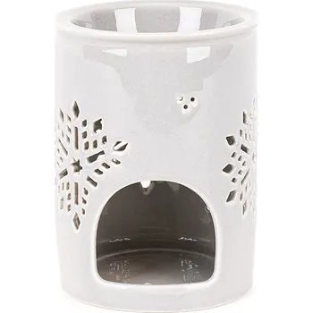Aroma lampa Porcelánová aromalampa Snow flower béžová, 8,5 x 12 cm