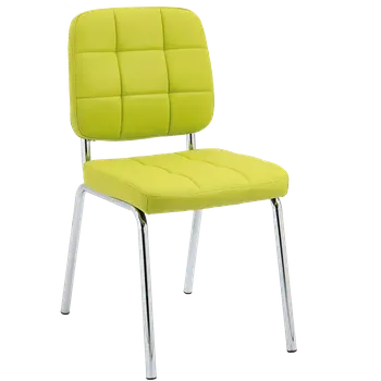 JIMY židle konferenční, nohy chrom, PU světle zelená