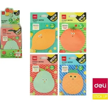 Samolepící bloček Bloček samolepící STICK Up s potiskem 76x76cm 30 listů DELI