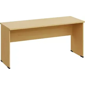 Psací stůl LP 26 - 16 stůl kancelářský, dřevěná podnož, deska 25 mm, široký 1600 mm, javor horský